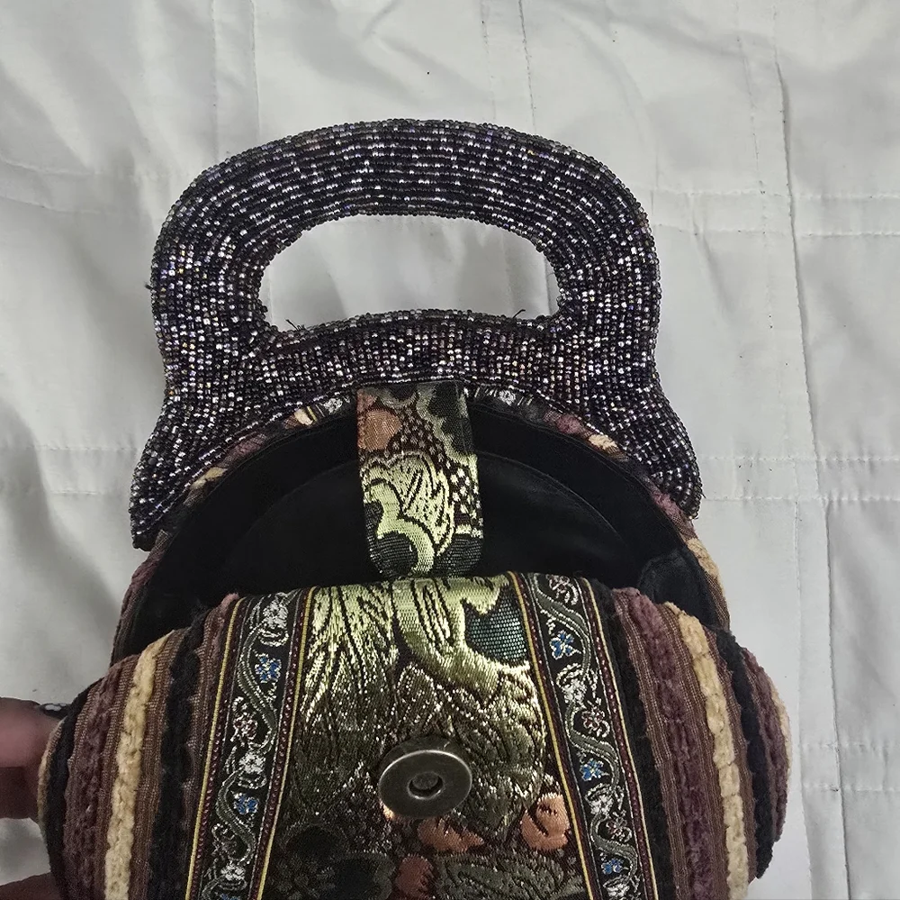VINTAGE Pritzi Beaded Mini Handbag | Unique Floral Design & Handle